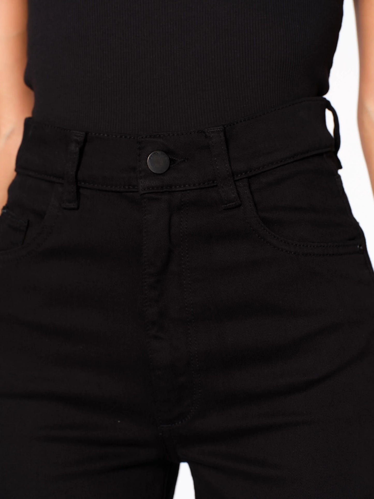 Hepburn Wide Leg High Rise Ankle Jeans