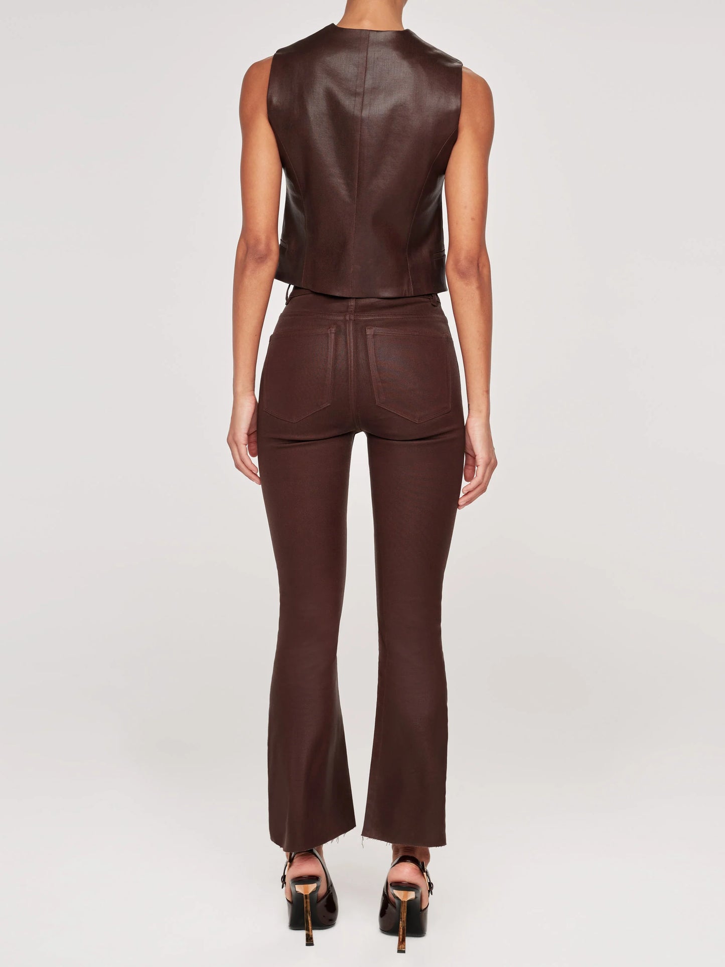 Walnut Coated Tailored Vest