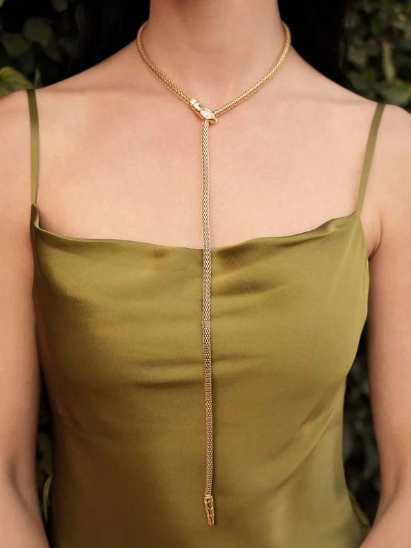 Serpentina Lariat Necklace