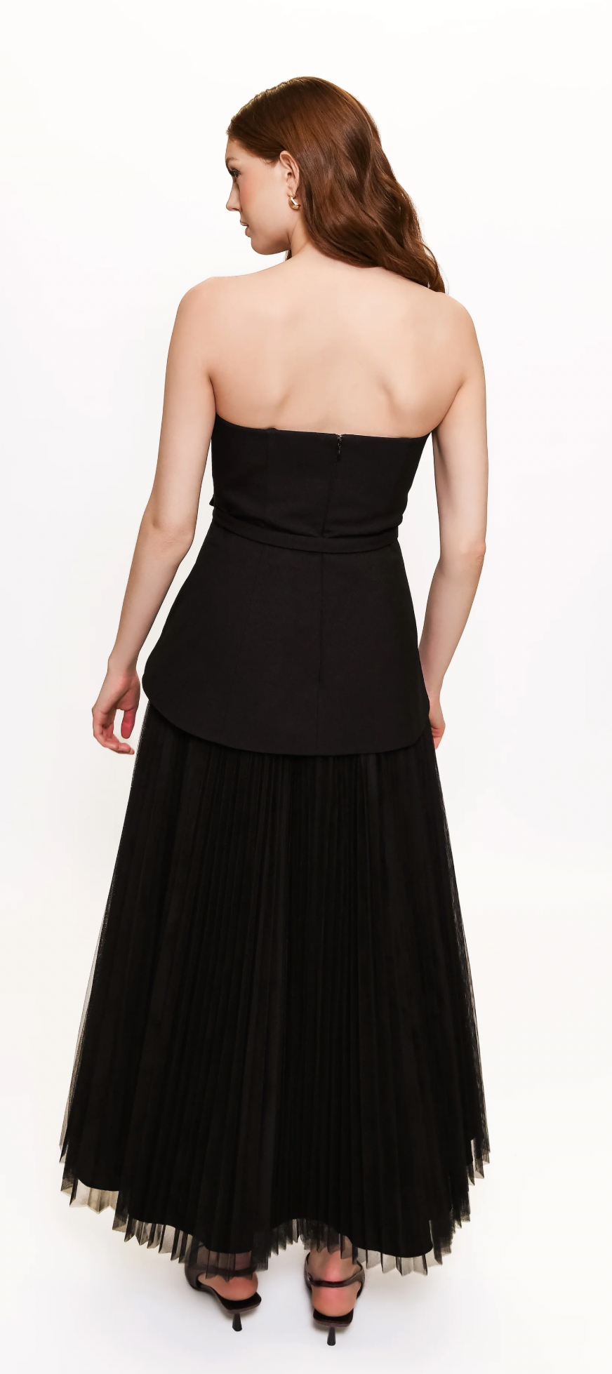 Strapless Tulle Maxi Dress