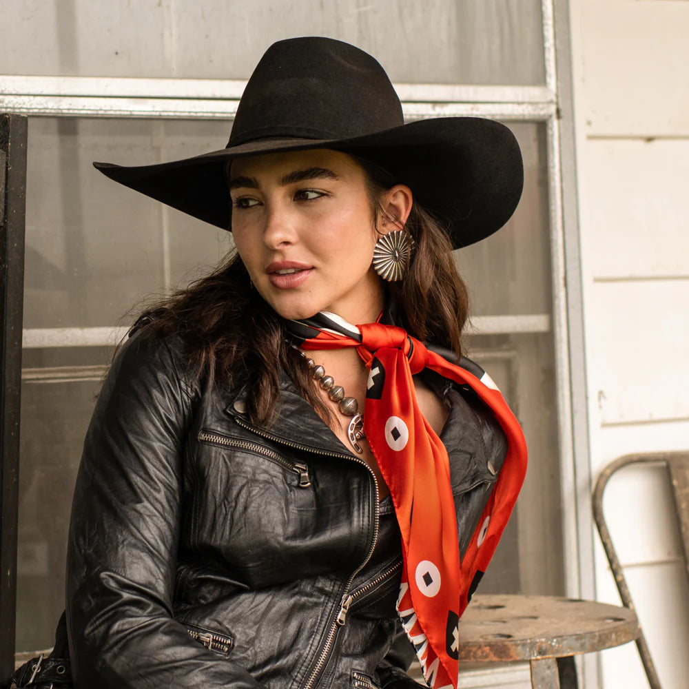 Girl With The Wide Brimmed Hat Scarf