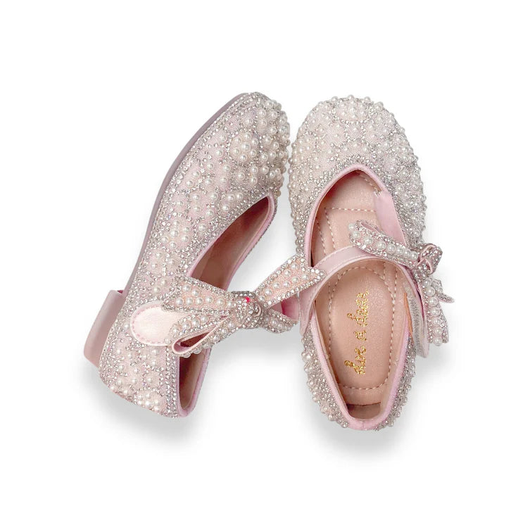 Bowtie Strap Jewel Flat Shoes