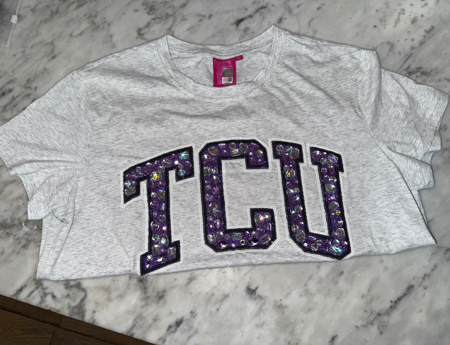 Licensed TCU Jeweled Letter Tee