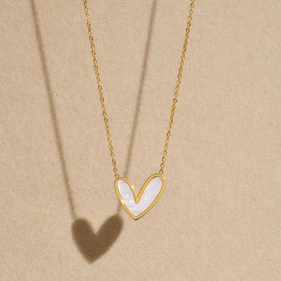 Abigail MOP Heart Necklace