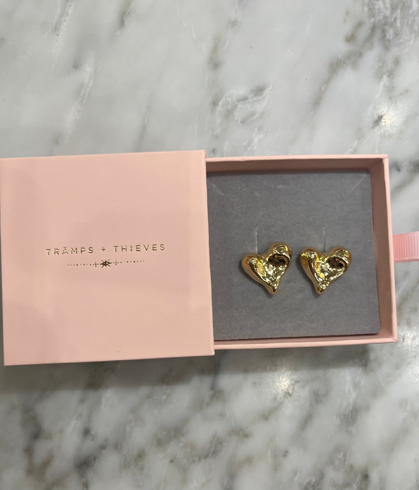 Heart of Gold Stud Earrings