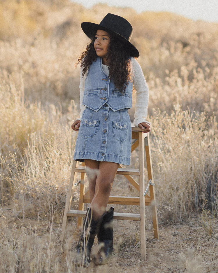 Denver Mini skirt- Light Washed Denim