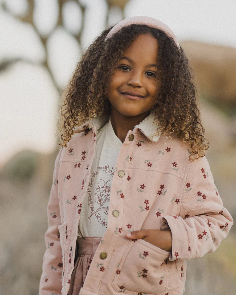 Corduroy Jacket Blossom Embroidery