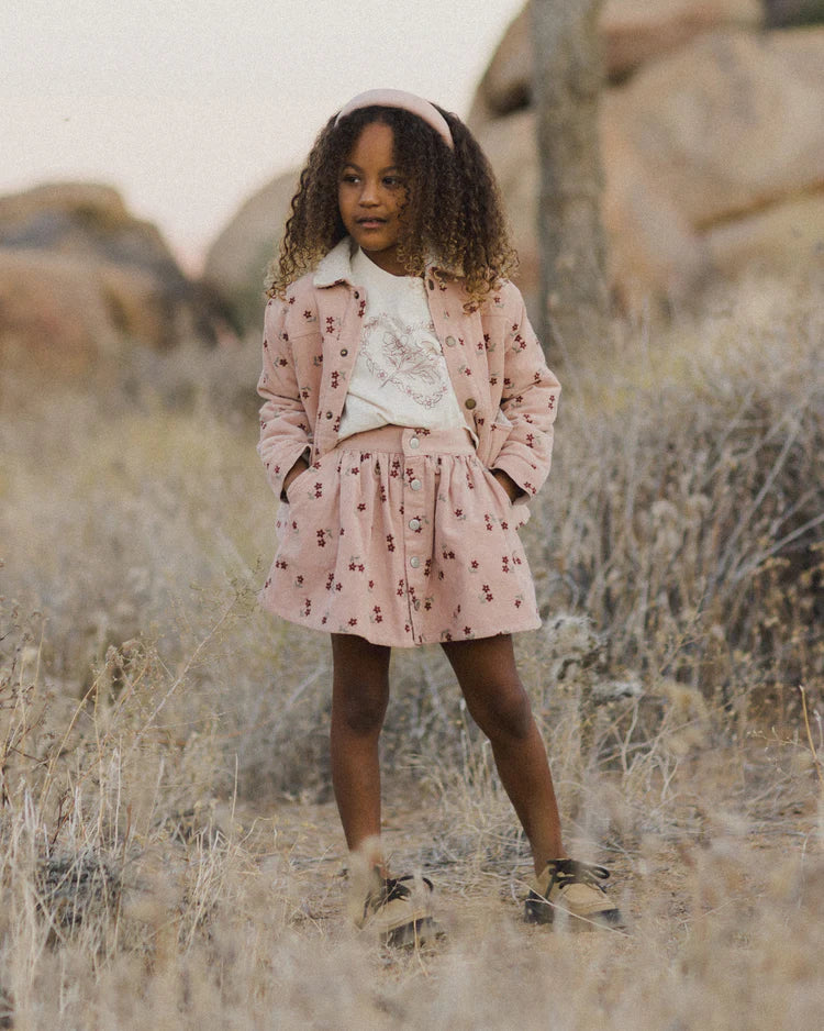 Corduroy Jacket Blossom Embroidery