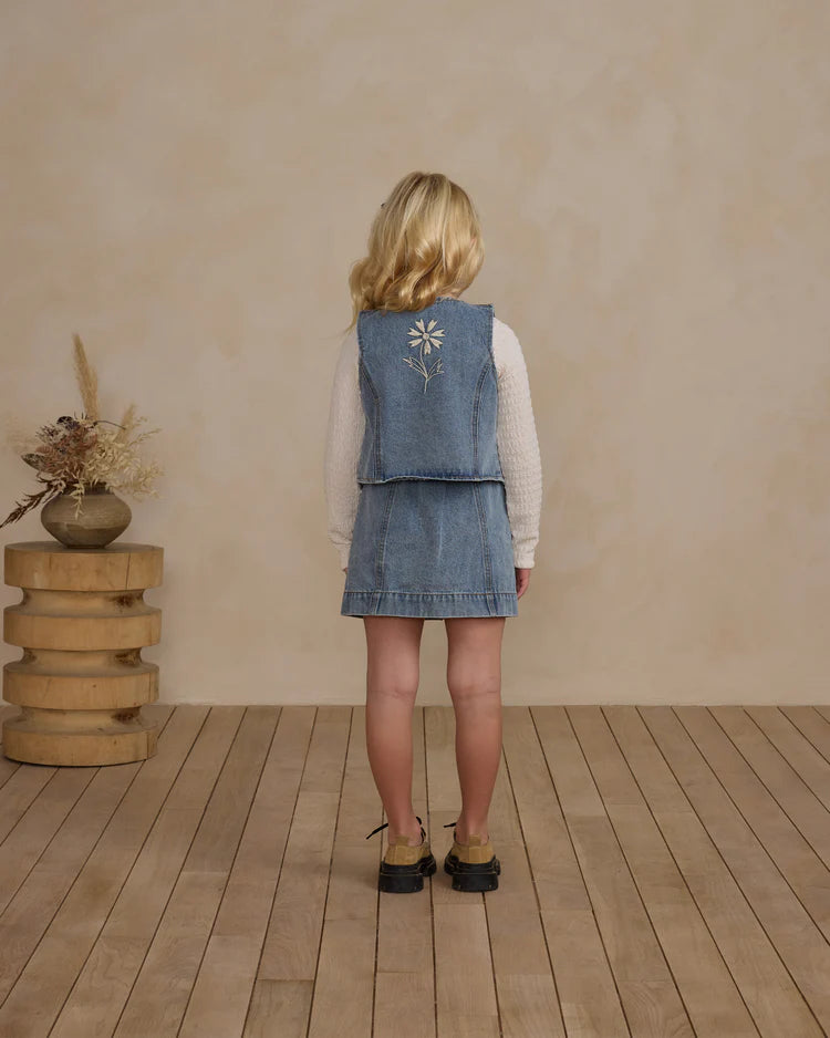 Denver Mini skirt- Light Washed Denim