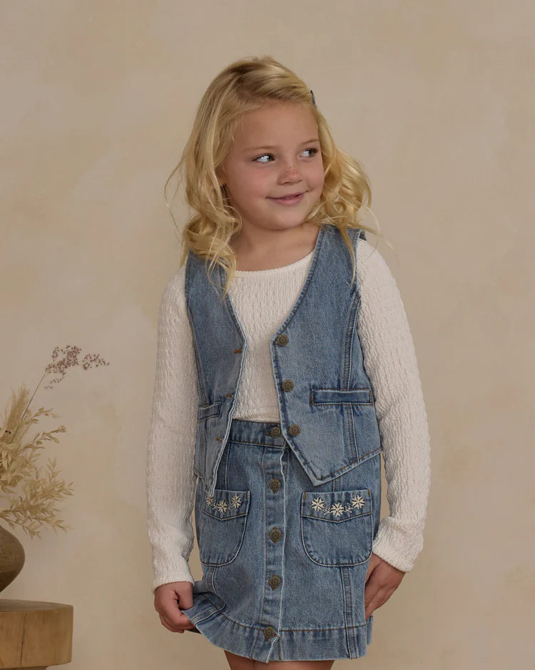 Denver Mini skirt- Light Washed Denim