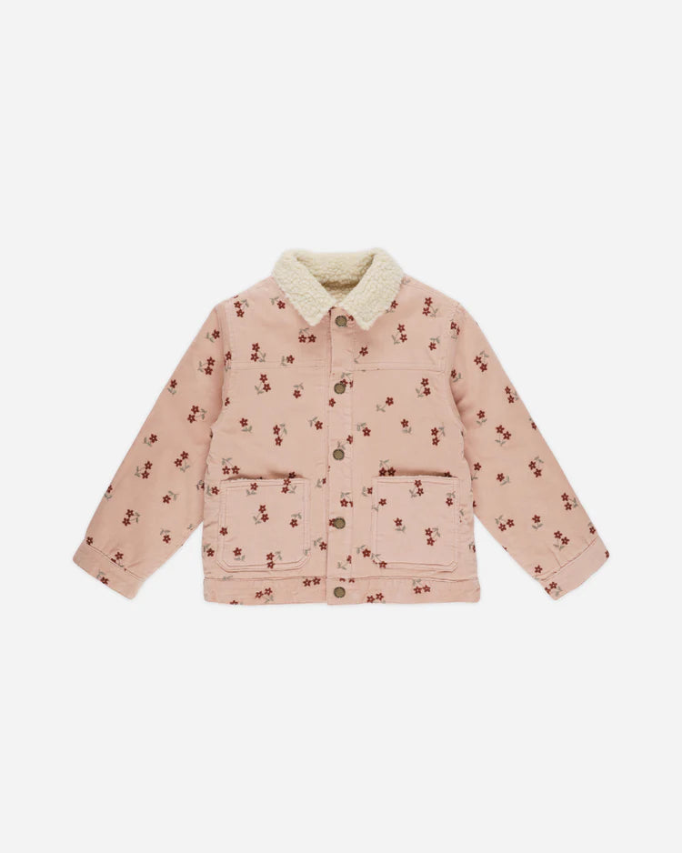 Corduroy Jacket Blossom Embroidery