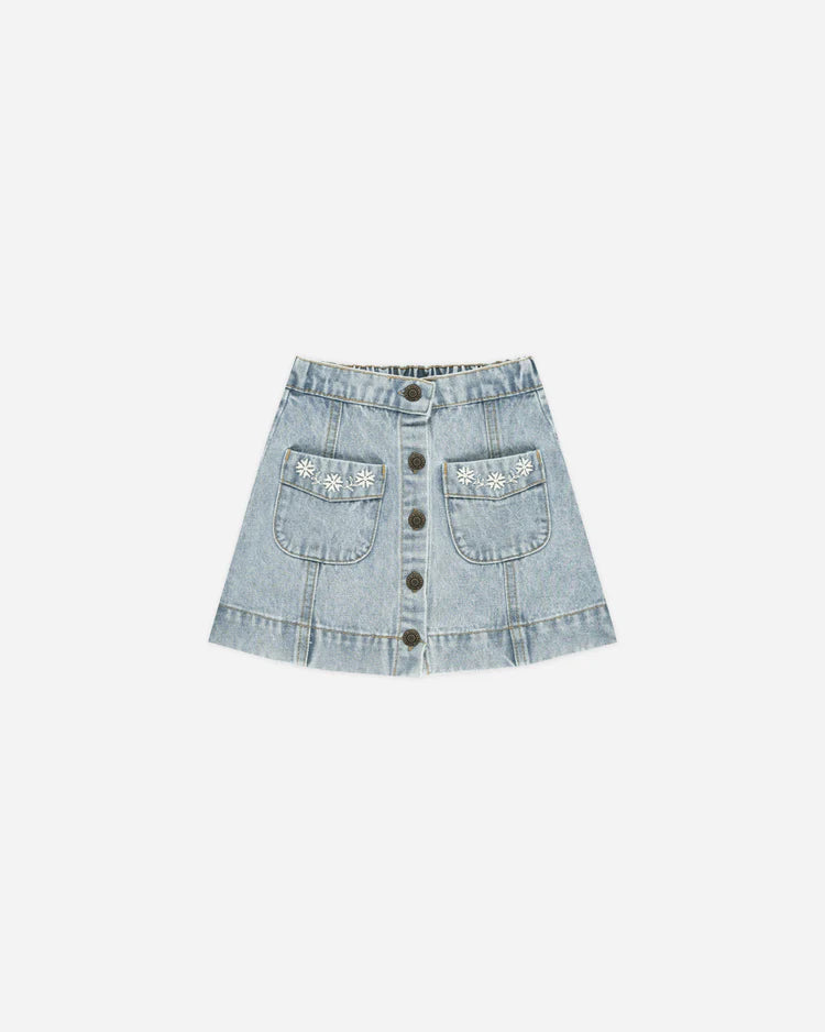 Denver Mini skirt- Light Washed Denim