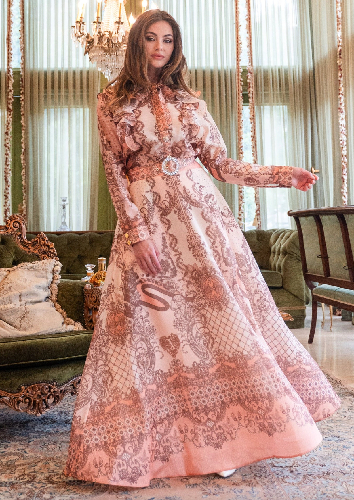 Ginger Elegance Lace Skirt Set