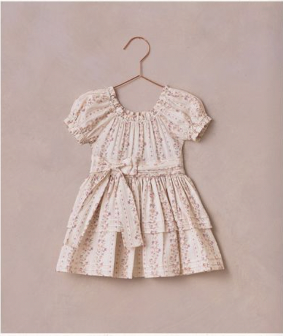 Annette Dress Floral Stripe