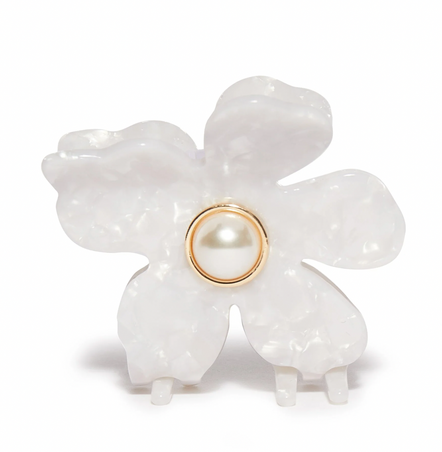 Mother of Pearl Lily Claw Clip