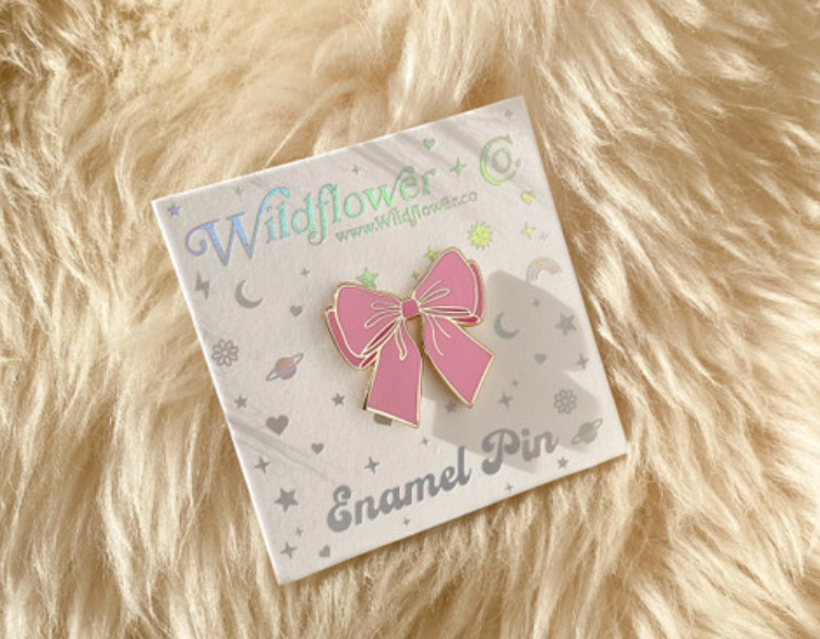 Fluffy Enamel Bow Pin