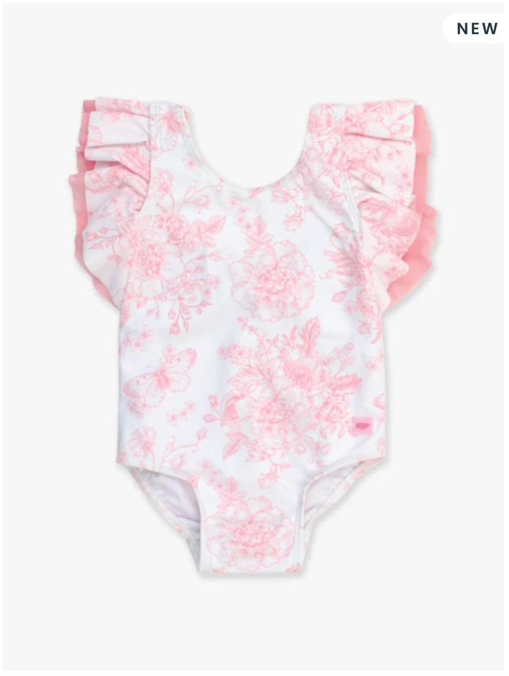 Bubblegum Pink Butterfly Garden Toile Butterfly One Piece