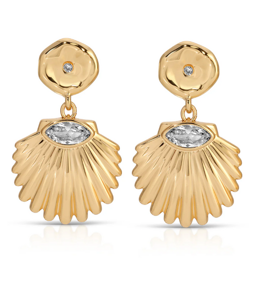 Santorini Shell Drop Earrings