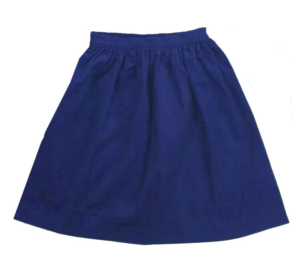 Fall Royal Blue Corduroy Girl's Skirt