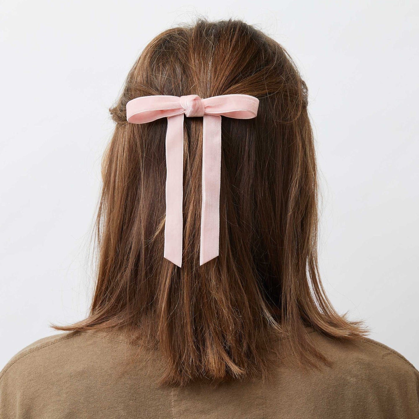 BLUSH BARDOT BOW BARRETTE