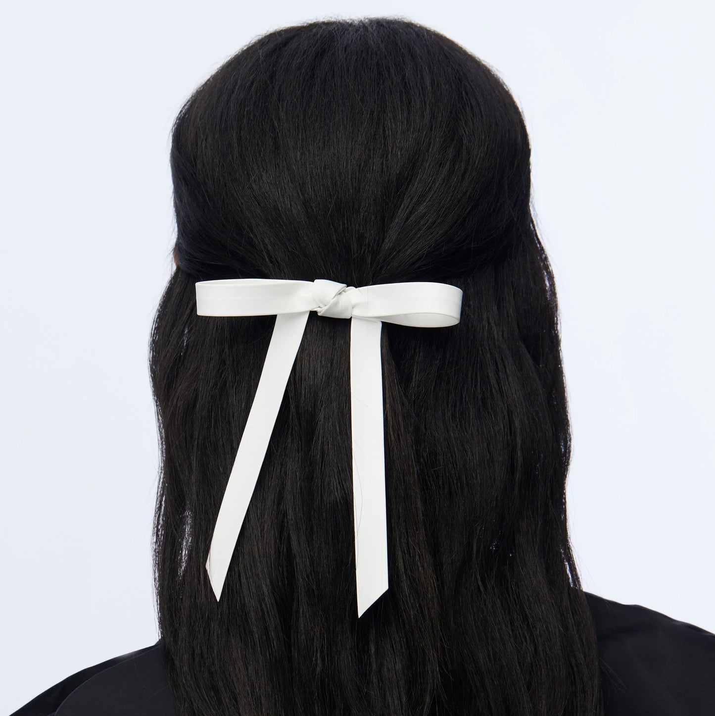 BARDOT FAUX LEATHER BOW BARRETTE