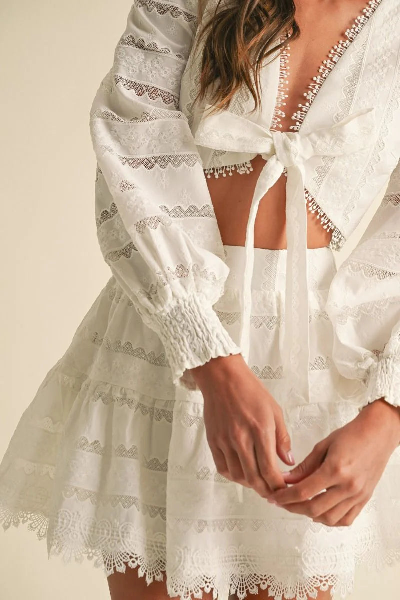 Eyelet Tie-Top