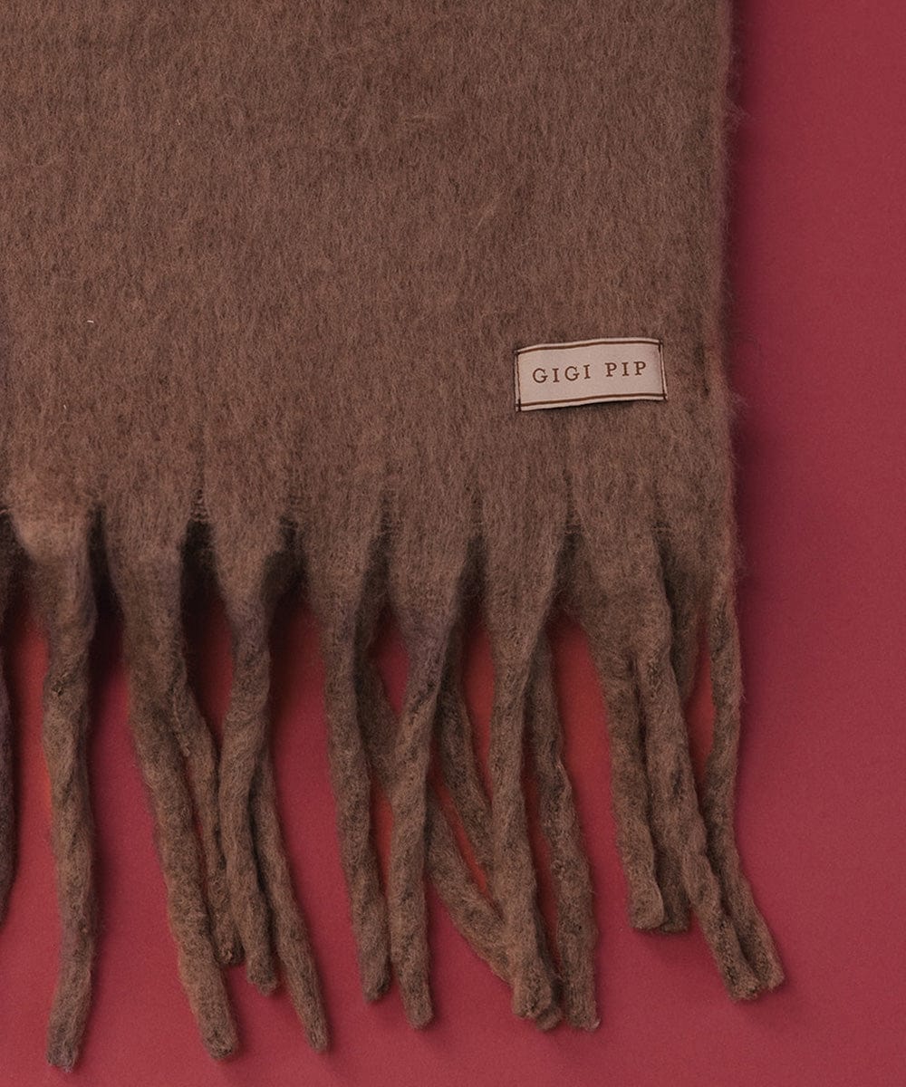 Mik Oversized Scarf- Brown