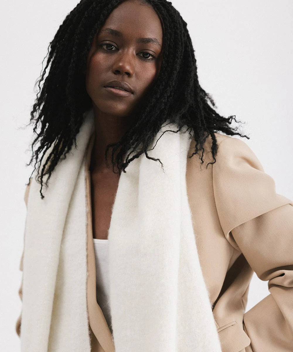 MIK Oversized Scarf- Off White