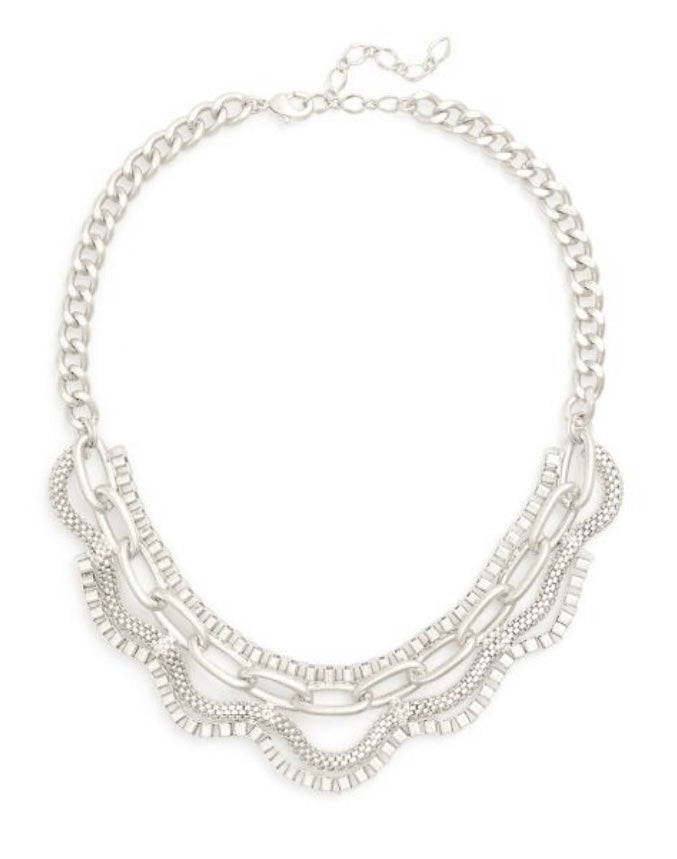 Gunmetal Bib Necklace