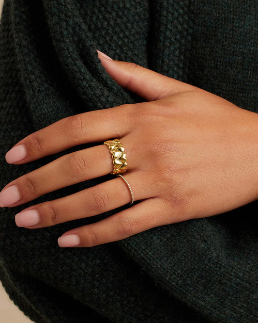 Lou Heart Statement Ring