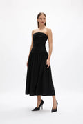 Gale strapless dress black