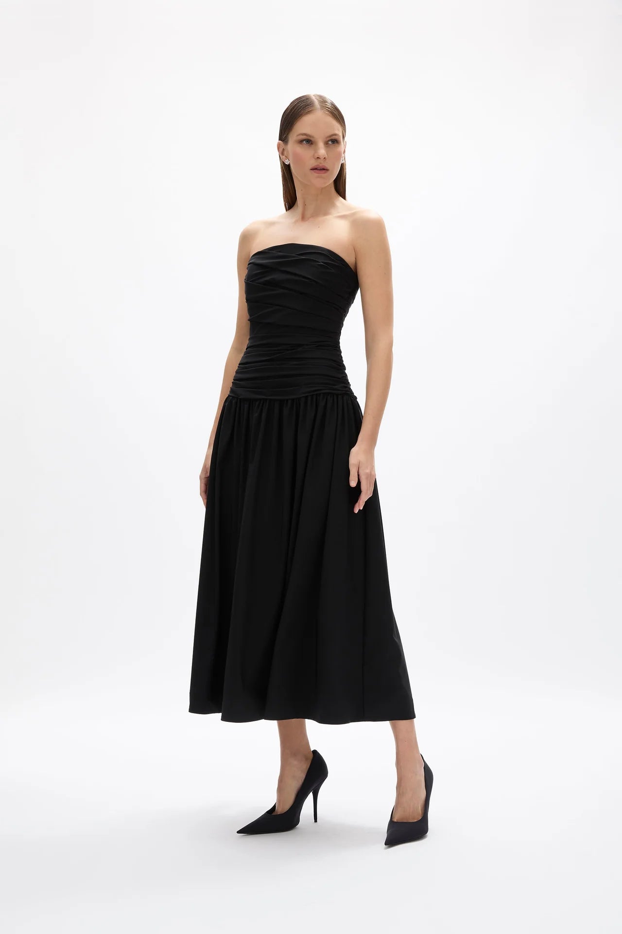 Gale strapless dress black