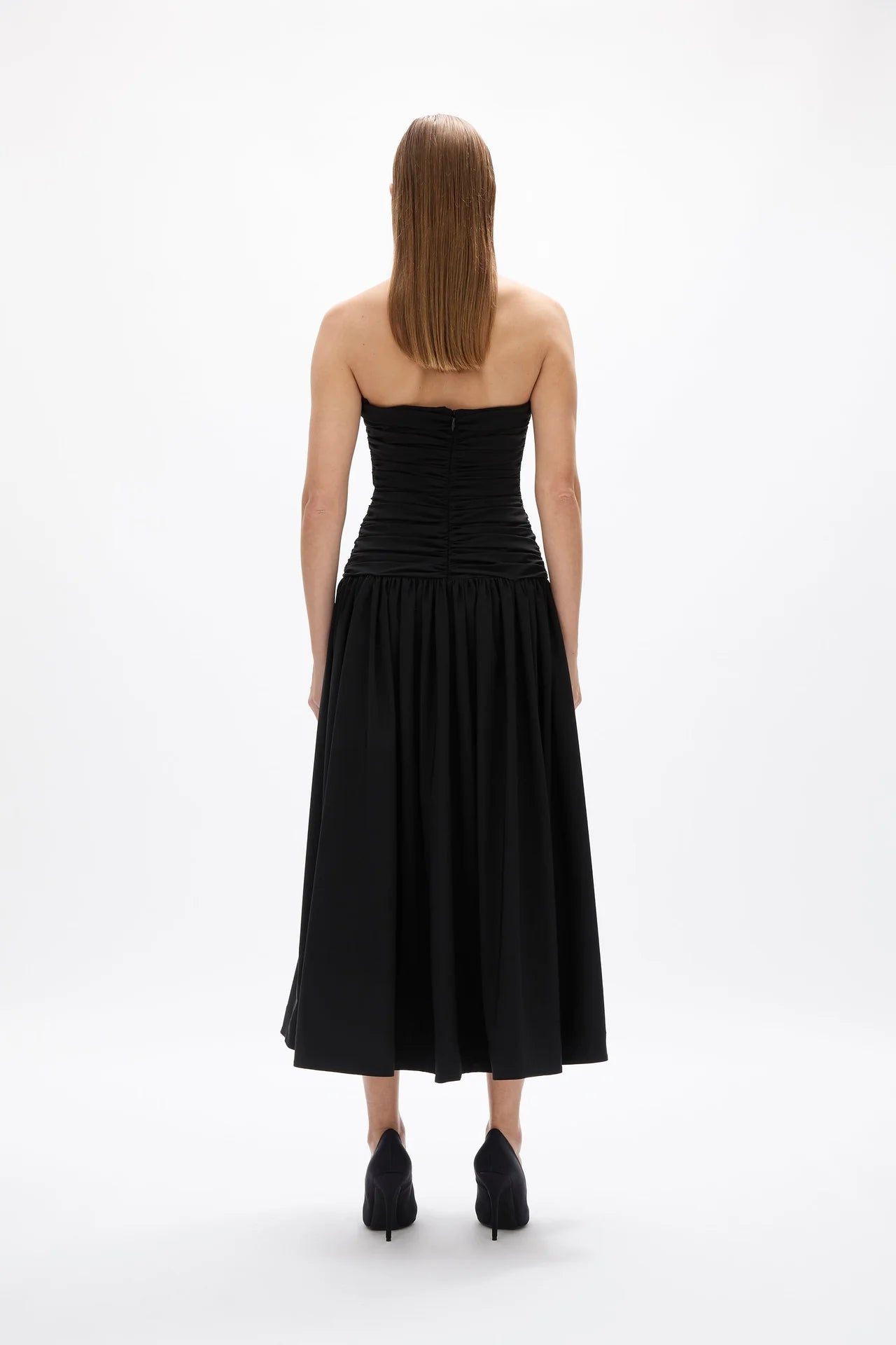 Gale strapless dress black