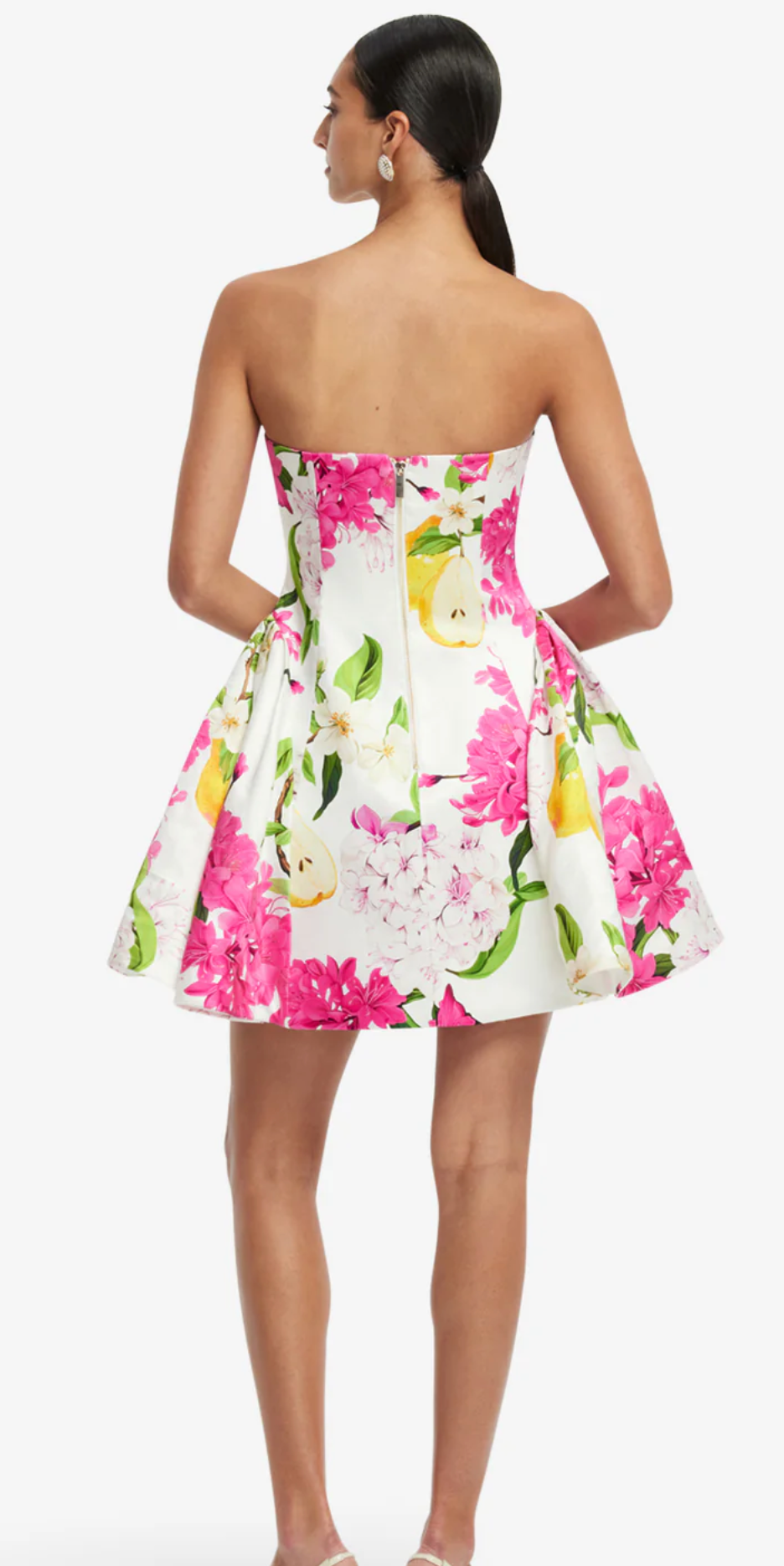 Reese Bustier Mini Dress- Floral Pear Print