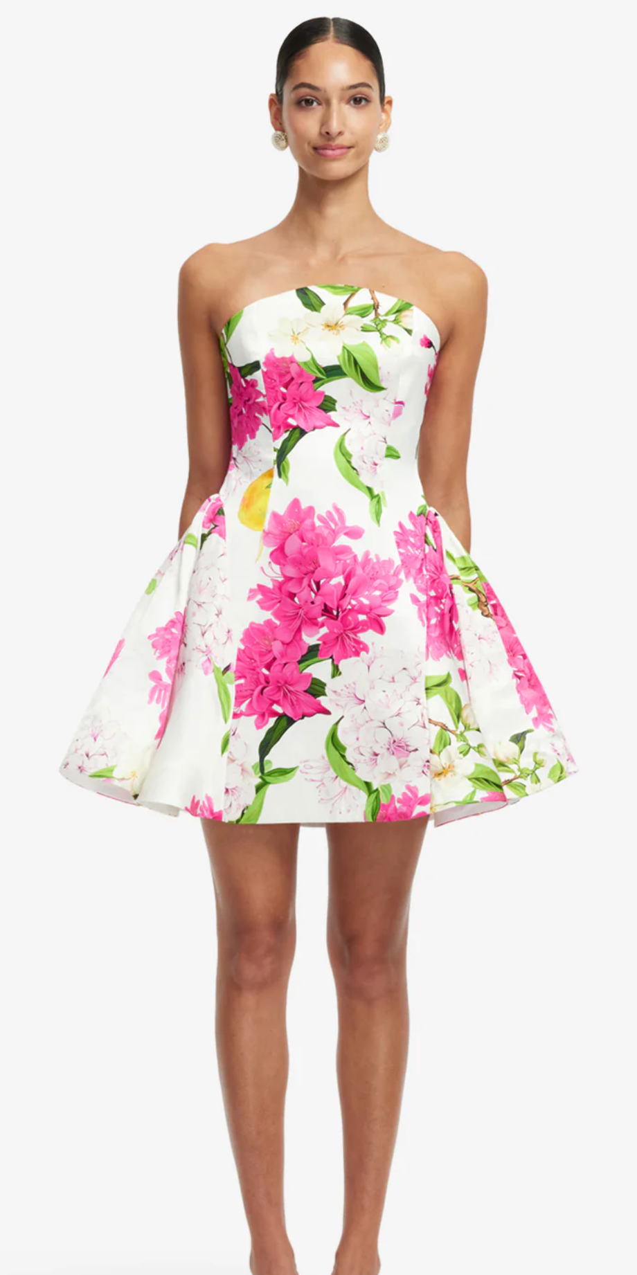 Reese Bustier Mini Dress- Floral Pear Print