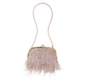 Dusty Pink Feather handbag