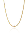 Initial Herringbone Necklace