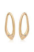 Molten Crystal Dotted Oval Earrings