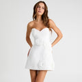 Gia Floral Appliqué Strapless Minidress