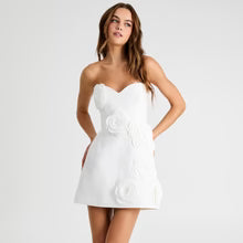 Gia Floral Appliqué Strapless Minidress