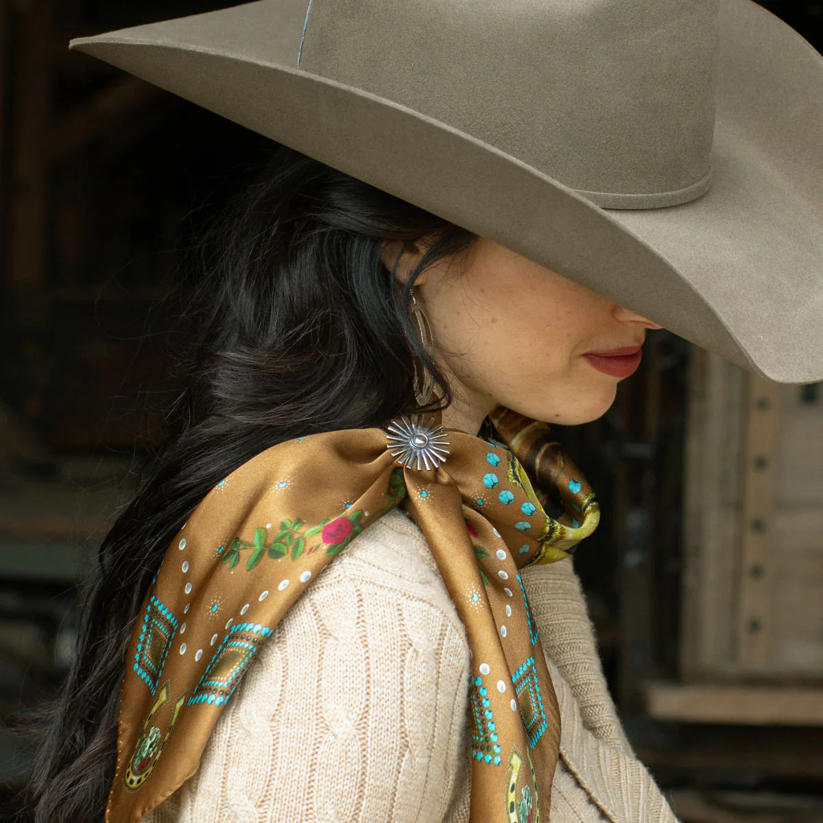 Hold Your Horses Scarf Carmel