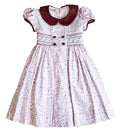 Cary Collection Fall floral collared girl hand smocked dress
