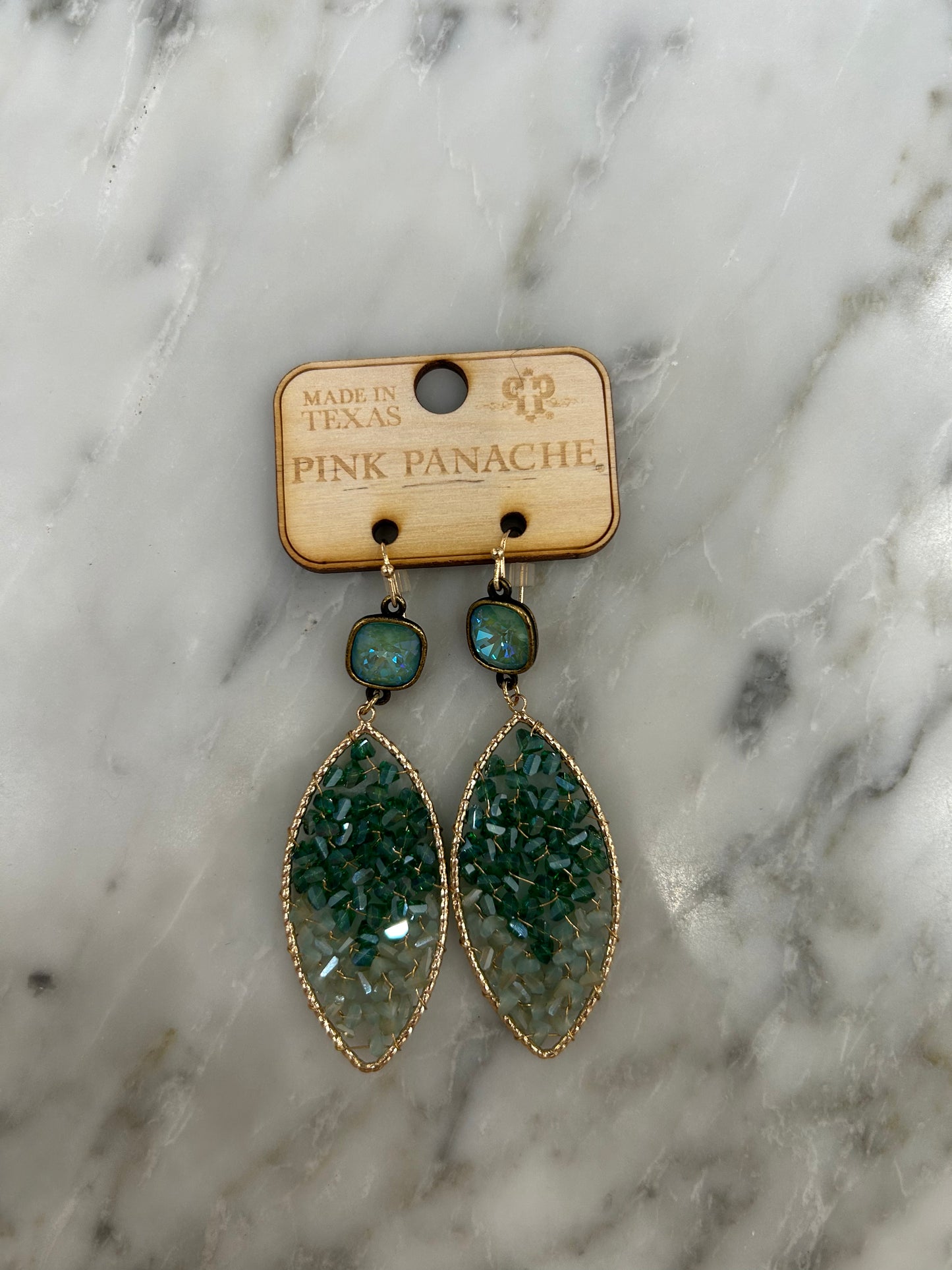 Green Dangle Earrings