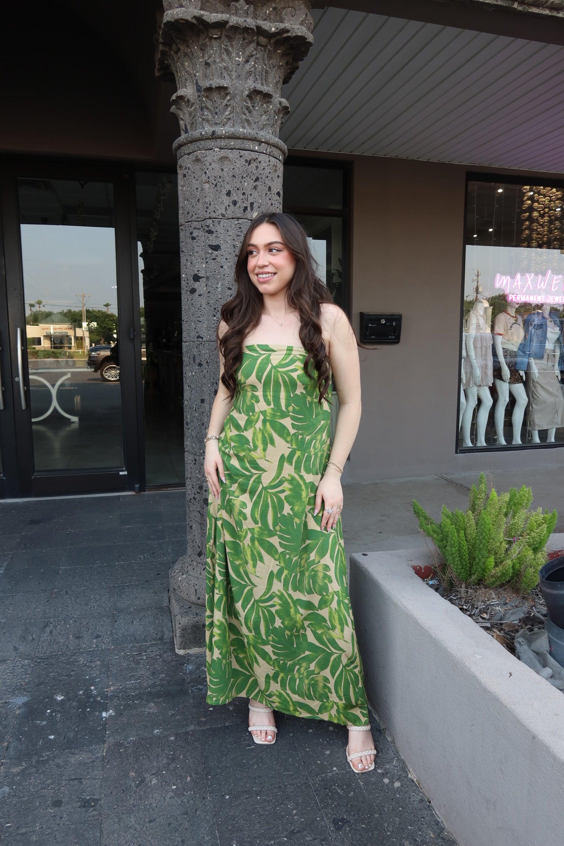 Ibiza Palm Maxi Dress