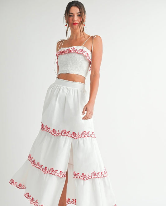 Valentina Ruffle Crop Top