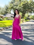 Magenta Rose Maxi Dress