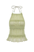 Ruffled Smocked Halter Top