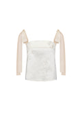 Embroidered Open Back Tie Top