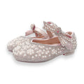 Bowtie Strap Jewel Flat Shoes