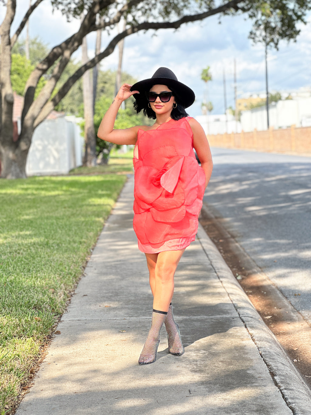 Peach Blossom Mini Dress